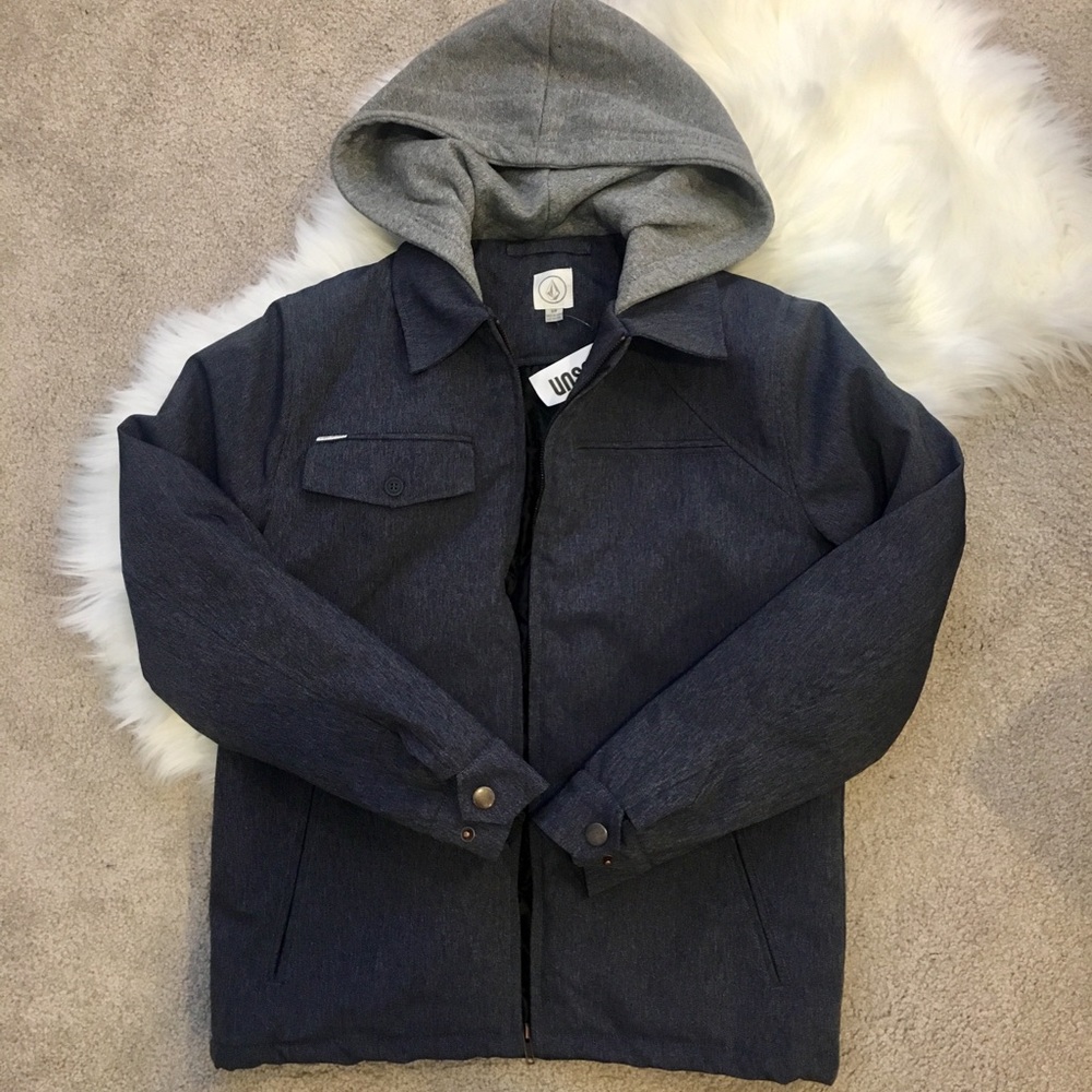 NWT Volcom Men’s Hooded Jacket with Quilted Lining
